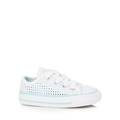 Converse Baby girls' white 'All Star' lace up shoes